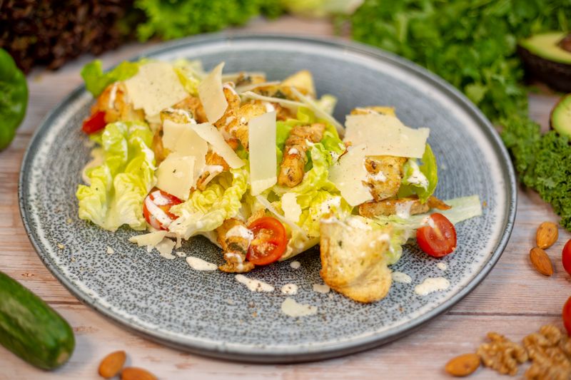 Tatte kale caesar salad with croutons
